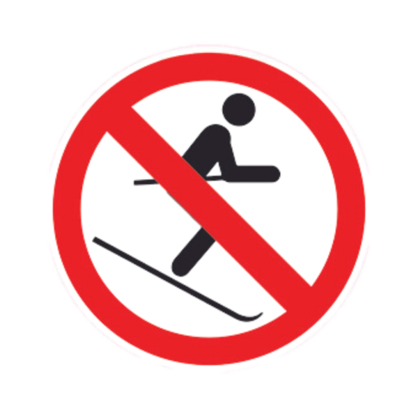 Balise Sticker Interdit skieurs BALI-STI109